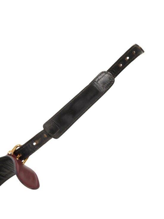 Celine Vintage Carriage Belt Wine Red Bordeaux Leather main image 5